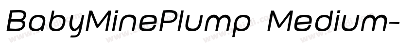 BabyMinePlump Medium字体转换